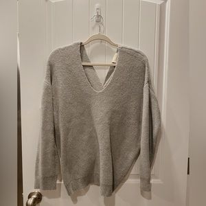 Grey Cross-Cross-Back Sweater